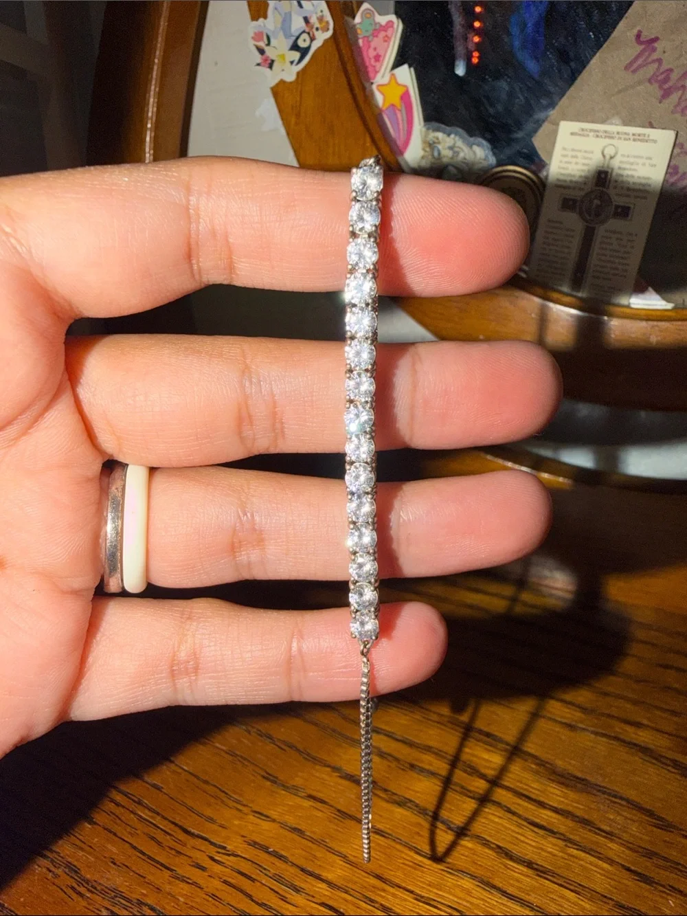 Classic Silver Tennis Bracelet with Clear Stones - Women Jewelry